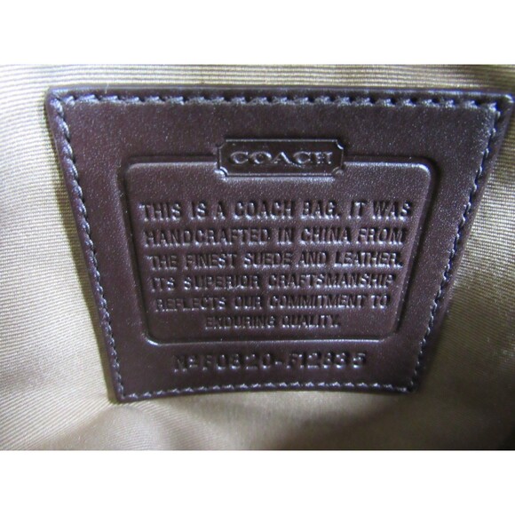 Coach Brown Bridle Bit Suede Leather Handbag Purse EUC - Picture 8 of 9